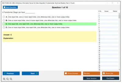 IBM P2090-045 IBM InfoSphere Information Server for Data Integration Fundamentals Technical Mastery Test v1 Exam Practice test exam simulator test engine exam Prep practice test questions answers Image 1