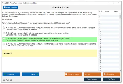 Avaya 6202 Avaya Aura Contact Center Implementation Practice test exam simulator test engine exam Prep practice test questions answers Image 6