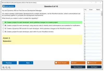Microsoft MB-240 Microsoft Dynamics 365 Field Service Functional Consultant Practice test exam simulator test engine exam Prep practice test questions answers Image 8