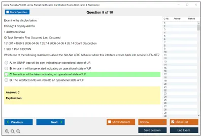 Acme Packet AP0-001 Acme Packet Certification Certification Exams Boot camp & Braindump Practice test exam simulator test engine exam Prep practice test questions answers Image 9