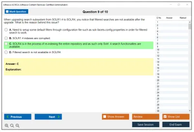 Alfresco ACSCA Alfresco Content Services Certified Administrator Practice test exam simulator test engine exam Prep practice test questions answers Image 9