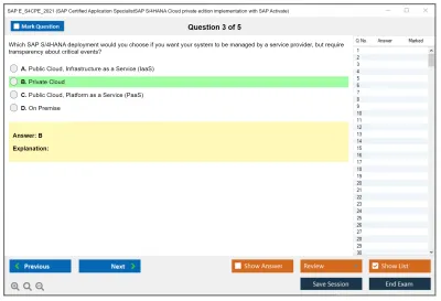 SAP E_S4CPE_2021 SAP Certified Application SpecialistSAP S/4HANA Cloud private edition implementation with SAP Activate Practice test exam simulator test engine exam Prep practice test questions answers Image 3