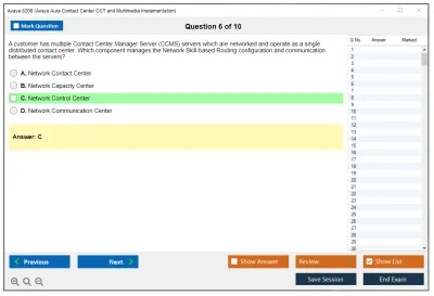 Avaya 6209 Avaya Aura Contact Center CCT and Multimedia Implementation Practice test exam simulator test engine exam Prep practice test questions answers Image 6