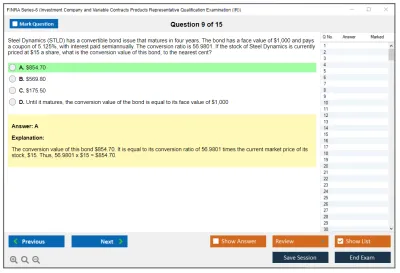 FINRA Series-6 Investment Company and Variable Contracts Products Representative Qualification Examination (IR) Practice test exam simulator test engine exam Prep practice test questions answers Image 9