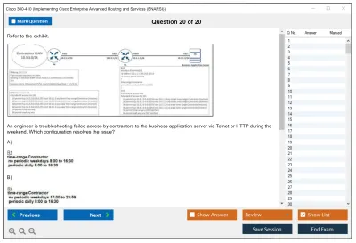 Cisco 300-410 Implementing Cisco Enterprise Advanced Routing and Services (300-410 ENARSI) Practice test exam simulator test engine exam Prep practice test questions answers Image 20