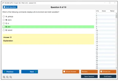 LPI 102-500 LPIC-1 Exam 102, Part 2 of 2, version 5.0 Practice test exam simulator test engine exam Prep practice test questions answers Image 8