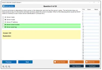CompTIA SK0-004 CompTIA Server+ Practice test exam simulator test engine exam Prep practice test questions answers Image 9