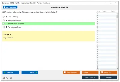 ServiceNow CIS-RCI Certified Implementation Specialist - Risk and Compliance Practice test exam simulator test engine exam Prep practice test questions answers Image 10