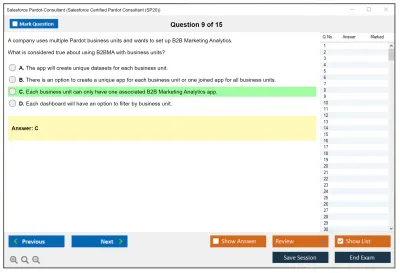 Salesforce Pardot-Consultant Salesforce Certified Pardot Consultant Practice test exam simulator test engine exam Prep practice test questions answers Image 9