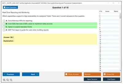 SAP C_S4CPR_2208 SAP Certified Application AssociateSAP S/4HANA Cloud (public)Sourcing and Procurement Implementation Practice test exam simulator test engine exam Prep practice test questions answers Image 1