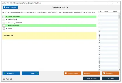Veritas VCS-319 Administration of Veritas Enterprise Vault 11.x Practice test exam simulator test engine exam Prep practice test questions answers Image 2