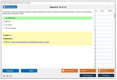 CompTIA CV0-002 CompTIA Cloud+ (CV0-002) Practice test exam simulator test engine exam Prep practice test questions answers Image 14