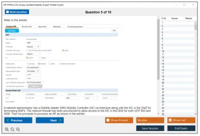 HP HPE6-A79 Aruba Certified Mobility Expert Written Exam Practice test exam simulator test engine exam Prep practice test questions answers Image 5