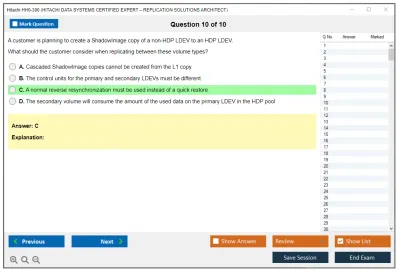 Hitachi HH0-300 HITACHI DATA SYSTEMS CERTIFIED EXPERT – REPLICATION SOLUTIONS ARCHITECT Practice test exam simulator test engine exam Prep practice test questions answers Image 10