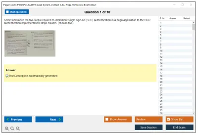 Pegasystems PEGAPCLSA86V2 Lead System Architect (LSA) Pega Architecture Exam 86V2 Practice test exam simulator test engine exam Prep practice test questions answers Image 1