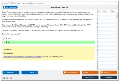 Microsoft 70-413 Designing and Implementing a Server Infrastructure Practice test exam simulator test engine exam Prep practice test questions answers Image 15