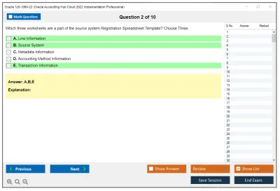 Oracle 1z0-1060-22 Oracle Accounting Hub Cloud 2022 Implementation Professional Practice test exam simulator test engine exam Prep practice test questions answers Image 2