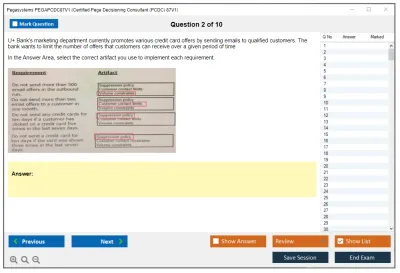 Pegasystems PEGAPCDC87V1 Certified Pega Decisioning Consultant (PCDC) 87V1 Practice test exam simulator test engine exam Prep practice test questions answers Image 2