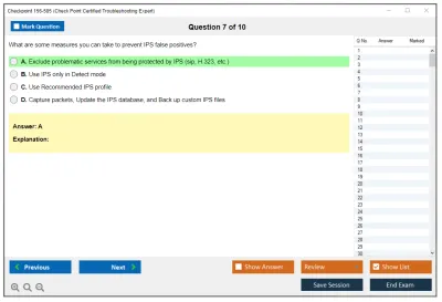 Checkpoint 156-585 Check Point Certified Troubleshooting Expert Practice test exam simulator test engine exam Prep practice test questions answers Image 7
