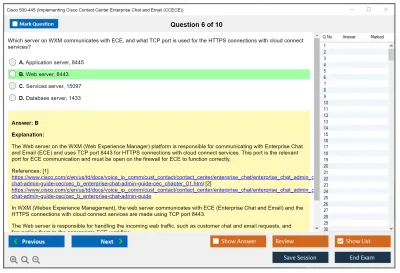 Cisco 500-445 Implementing Cisco Contact Center Enterprise Chat and Email (CCECE) Practice test exam simulator test engine exam Prep practice test questions answers Image 6