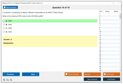 VMware 2V0-41.19 VMware Professional NSX-T Data Center 2.4 Practice test exam simulator test engine exam Prep practice test questions answers Image 10