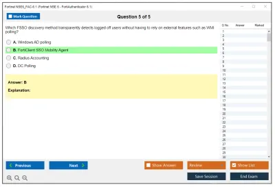 Fortinet NSE6_FAC-6.1 Fortinet NSE 6 - FortiAuthenticator 6.1 Practice test exam simulator test engine exam Prep practice test questions answers Image 5