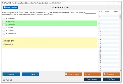 Test Prep GRE-Test GRE General Test Practice test exam simulator test engine exam Prep practice test questions answers Image 9