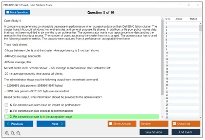 EMC DEE-1421 Expert - Isilon Solutions Exam Practice test exam simulator test engine exam Prep practice test questions answers Image 5