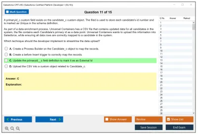 Salesforce CRT-450 Salesforce Certified Platform Developer I Practice test exam simulator test engine exam Prep practice test questions answers Image 11