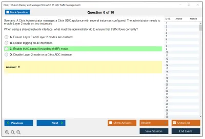 Citrix 1Y0-241 Deploy and Manage Citrix ADC with Traffic Management Practice test exam simulator test engine exam Prep practice test questions answers Image 6