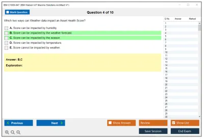 IBM C1000-047 IBM Watson IoT Maximo Solution Architect V1 Practice test exam simulator test engine exam Prep practice test questions answers Image 4
