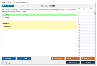 Huawei H11-861_V2.0 HCIP-Video Conference V2.0 Practice test exam simulator test engine exam Prep practice test questions answers Image 13