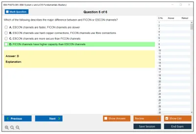 IBM P4070-005 IBM System z and z/OS Fundamentals Mastery Practice test exam simulator test engine exam Prep practice test questions answers Image 6