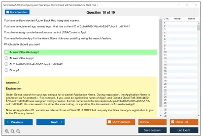 Microsoft AZ-600 Configuring and Operating a Hybrid Cloud with Microsoft Azure Stack Hub Practice test exam simulator test engine exam Prep practice test questions answers Image 10