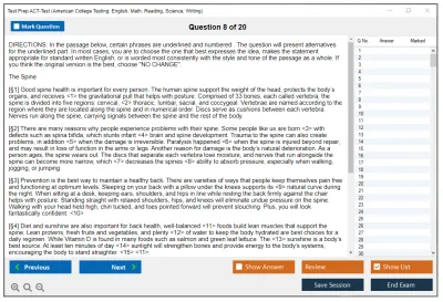 Test Prep ACT-Test American College Testing: English, Math, Reading, Science, Writing Practice test exam simulator test engine exam Prep practice test questions answers Image 8