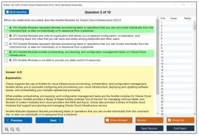 Oracle 1z0-1067 Oracle Cloud Infrastructure 2019 Cloud Operations Associate Practice test exam simulator test engine exam Prep practice test questions answers Image 2