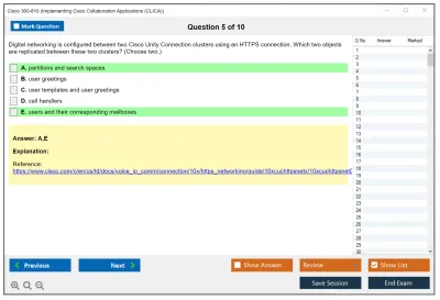 Cisco 300-810 Implementing Cisco Collaboration Applications (CLICA) Practice test exam simulator test engine exam Prep practice test questions answers Image 5