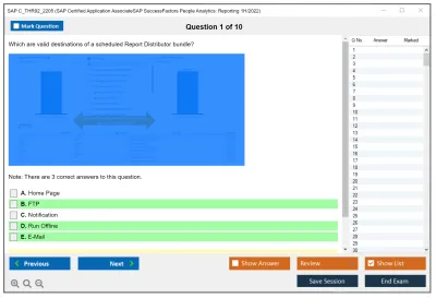 SAP C_THR92_2205 SAP Certified Application AssociateSAP SuccessFactors People Analytics: Reporting 1H/2022 Practice test exam simulator test engine exam Prep practice test questions answers Image 1