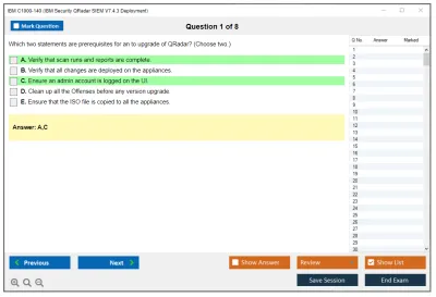IBM C1000-140 IBM Security QRadar SIEM V7.4.3 Deployment Practice test exam simulator test engine exam Prep practice test questions answers Image 1