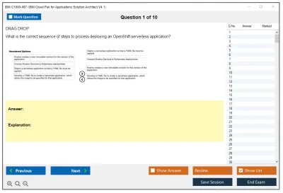 IBM C1000-087 IBM Cloud Pak for Applications Solution Architect V4.1 Practice test exam simulator test engine exam Prep practice test questions answers Image 1