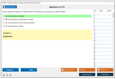 PRINCE2 PRINCE2-Agile-Foundation PRINCE2 Agile Foundation Exam Practice test exam simulator test engine exam Prep practice test questions answers Image 6
