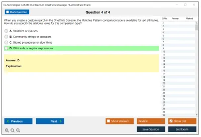 CA Technologies CAT-080 CA Spectrum Infrastructure Manager r9 Administrator Exam Practice test exam simulator test engine exam Prep practice test questions answers Image 4