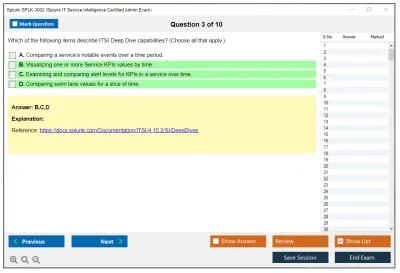 Splunk SPLK-3002 Splunk IT Service Intelligence Certified Admin Exam Practice test exam simulator test engine exam Prep practice test questions answers Image 3
