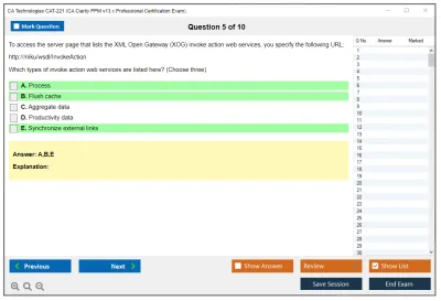 CA Technologies CAT-221 CA Clarity PPM v13.x Professional Certification Exam Practice test exam simulator test engine exam Prep practice test questions answers Image 5