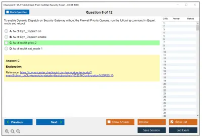 Checkpoint 156-315.80 Check Point Certified Security Expert - CCSE R80 Practice test exam simulator test engine exam Prep practice test questions answers Image 8