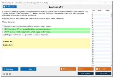 Salesforce Integration-Architect Salesforce Certified Integration Architect Practice test exam simulator test engine exam Prep practice test questions answers Image 2