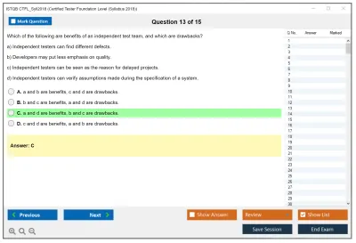 ISTQB CTFL_Syll2018 ISTQB Certified Tester Foundation Level (Syllabus 2018) Practice test exam simulator test engine exam Prep practice test questions answers Image 13