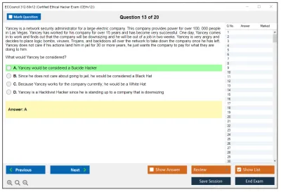 ECCouncil 312-50v12 Certified Ethical Hacker Exam (CEHv12) Practice test exam simulator test engine exam Prep practice test questions answers Image 13