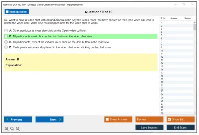 Genesys GCP-GC-IMP Genesys Cloud Certified Professional - Implementation Practice test exam simulator test engine exam Prep practice test questions answers Image 10