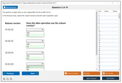 Pegasystems PEGAPCSSA87V1 Pega Certified Senior System Architect (PCSSA) 87V1 Practice test exam simulator test engine exam Prep practice test questions answers Image 2